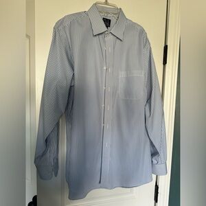 Jos. A. Bank Classic Blue and White Striped Dress Shirt